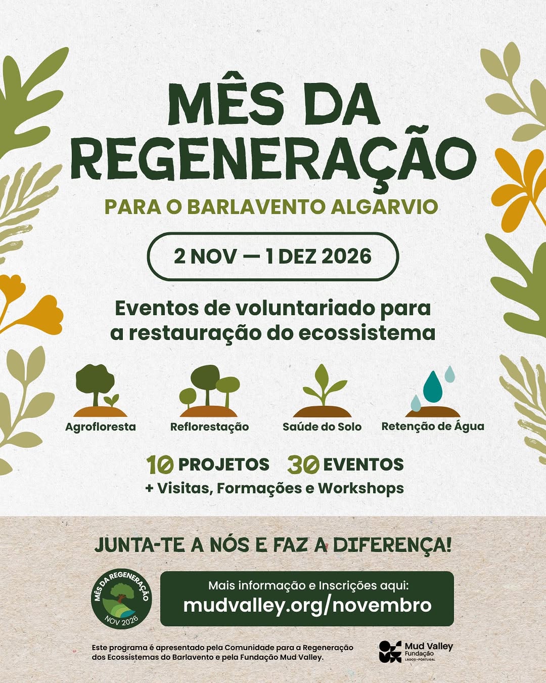 Mês da Regeneração - Eventos de Voluntariado