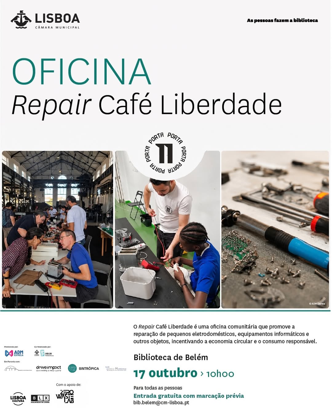 Repair Café Liberdade na Biblioteca de Belém