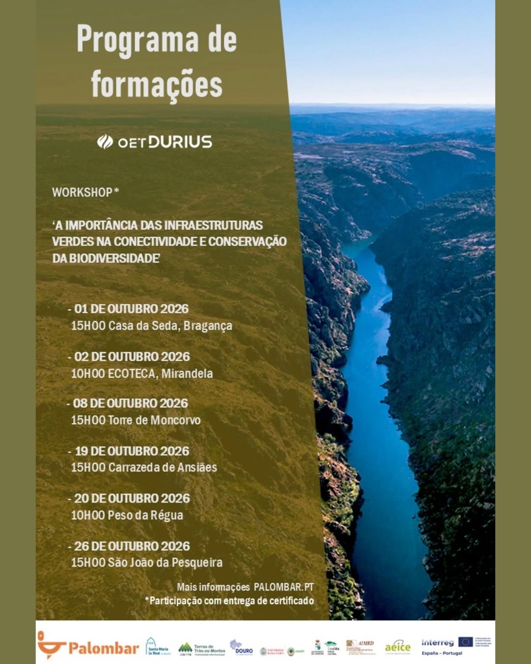 OET Durius - Formação: A importância das infraestruturas verdes na conectividade e na conservação da biodiversidade